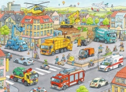 Puzzle Ravensburger véhicules en ville 100 pièces