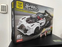 Kit voiture de sport blanche avec télécommande RC
