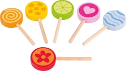 Jouets en bois colorés Sucettes Goki