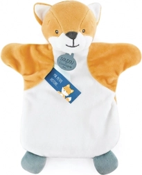 Doudou renard en peluche marionnette