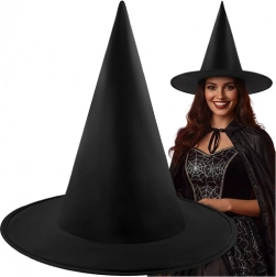 Chapeau de sorcière RUHHY pour Halloween, noir universel