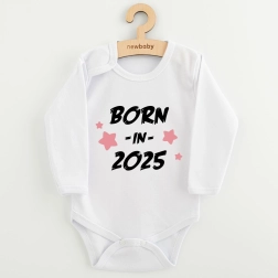 Body bébé avec imprimé new baby born in 2025, rose, taille 68
