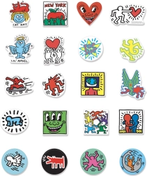 Vilac magnets en bois KEITH HARING, lot de 20 pcs