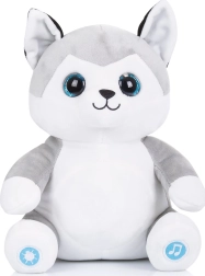 Husky en peluche avec lumières et musique CHIPOLINO