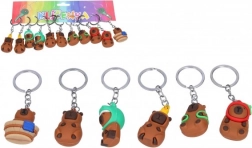 Porte-clés Capybara mélange de couleurs 10cm