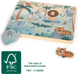 Small Foot puzzle sonore à encastrer Safari