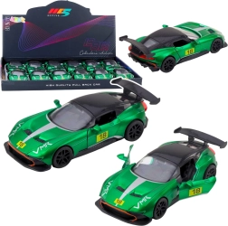 Voiture de course en métal 1:32 avec mécanisme à rétrofriction et portes ouvrantes – vert