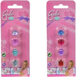 Set de bagues pour petites filles avec effet diamant, 2 variantes