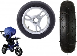 Roue avant en plastique avec pneu en caoutchouc gonflable PRO600