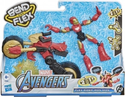 Hasbro Bend and Flex – figurine IRON MAN avec moto
