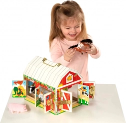 Grange de jeu avec verrous et animaux