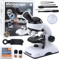 Microscope éducatif avec support pour téléphone et accessoires