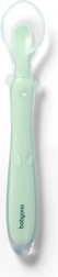 Cuillère bébé en silicone BABYONO, menthe, dès 6 mois