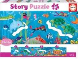 EDUCA Puzzle panoramique pour enfants Monde sous-marin
