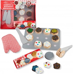 Set de pâtisserie et de décoration de biscuits en bois MELISSA & DOUG Slice & Bake, 29 pièces