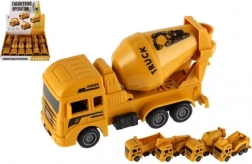 voiture en plastique de chantier 12 cm à remontoir à rétrofriction