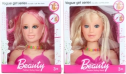 Tête à coiffer blonde avec accessoires