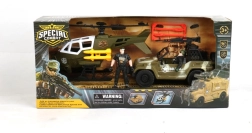 Ensemble de combat spécial - Hélicoptère et voiture tout-terrain