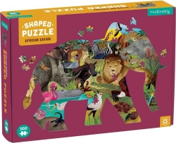 Puzzle safari africain en forme d’éléphant 300 pièces