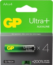 Piles alcalines GP Ultra+ AA 4 pcs