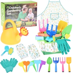 ensemble de jardinage pour enfants avec motif cactus – outils, tablier, gants et organiseur