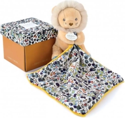 Coffret cadeau petit lion avec doudou 12 cm