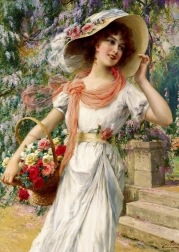 Puzzle Emile Vernon Jardin fleuri 1000 pièces