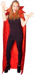 Cape de sorcier rouge pour adulte