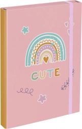 BAAGL chemises pour cahiers scolaires A4 arc-en-ciel rose