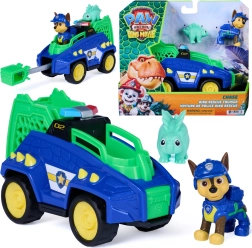 Spin Master Pat’ Patrouille Dinosaures – véhicule Dino Rescue Cruiser 15 cm avec figurines Chase et dinosaure