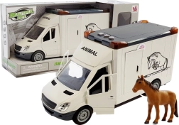 Camion de transport Chevaux Véhicule de transport Blanc