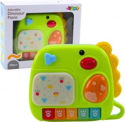 Petit piano interactif pour enfants dinosaure vert