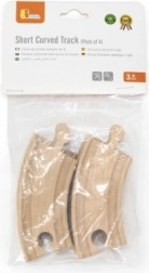 Petites courbes de rails en bois compatibles avec Maxim - 4 pièces