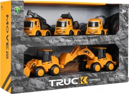 Ensemble de cinq véhicules de chantier pour enfants