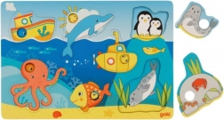 goki puzzle encastrable en bois – sous la mer