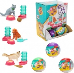 Boule surprise MY FIRST PET – animal avec accessoires, 6 cm, assortiment de couleurs