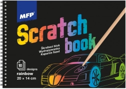 Bloc d’images à gratter arc-en-ciel 20x14 cm