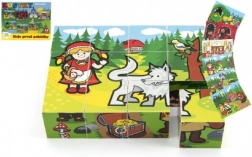 Cubes illustrés Mes premiers contes – 12 cubes en bois