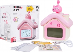réveil pour enfants maison de chat avec veilleuse et écran