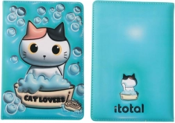 Bloc-notes A5 bleu à couverture rigide avec revêtement en mousse, 96 feuilles