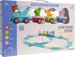 circuit de train interactif dinosaure joyeux, 33 pièces