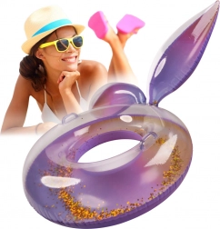 Cercle de natation arc-en-ciel avec queue de sirène