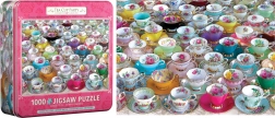 Puzzle en boîte métallique Collection de tasses à thé 1000 pièces EUROGRAPHICS