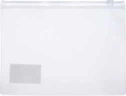 Dossier avec fermeture éclair 29x21,5 cm Transparent