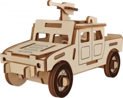 Woodcraft puzzle 3D véhicule militaire en bois