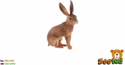 Figurine en plastique de lièvre d'Europe 6 cm