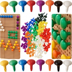 Masterkidz Jumbo Pions colorés pour tableau STEM 128 pcs - 8 couleurs