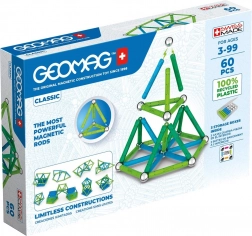 Cubes magnétiques classiques Geomag Recycled, 60 pièces