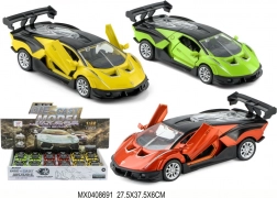 Modèle de voiture en métal 1:32 avec lumière et système pull-back