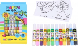 Peintures pour verre ensemble 11+1 10 ml